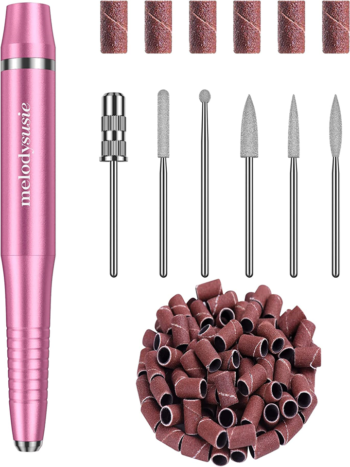 MelodySusie Electric Nail Drill Kit, Portable Electric Nail File Set for Acrylic Gel Nails